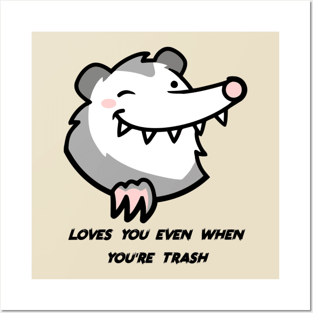 Trash Opossum Wall Art by KYFriedDice